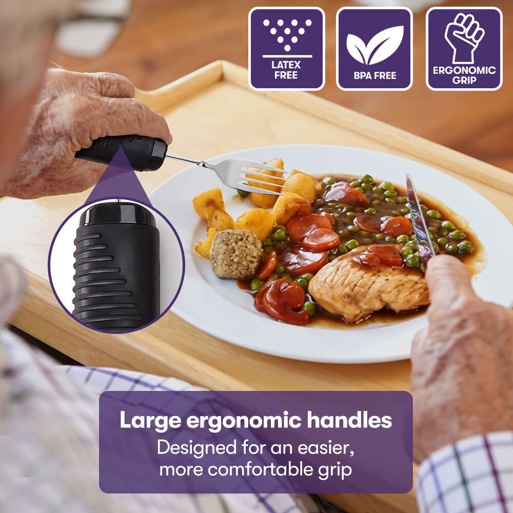 EQUIPMED Adaptive Non-slip Grip Cutlery Set view 2