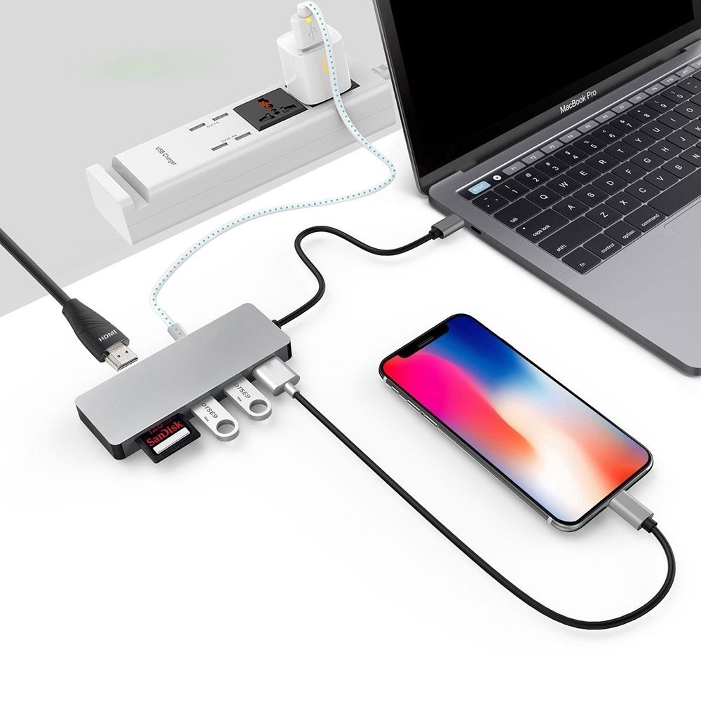 INTACT 9822T USB-C 7-in-1 Multifunction Adapter view 2
