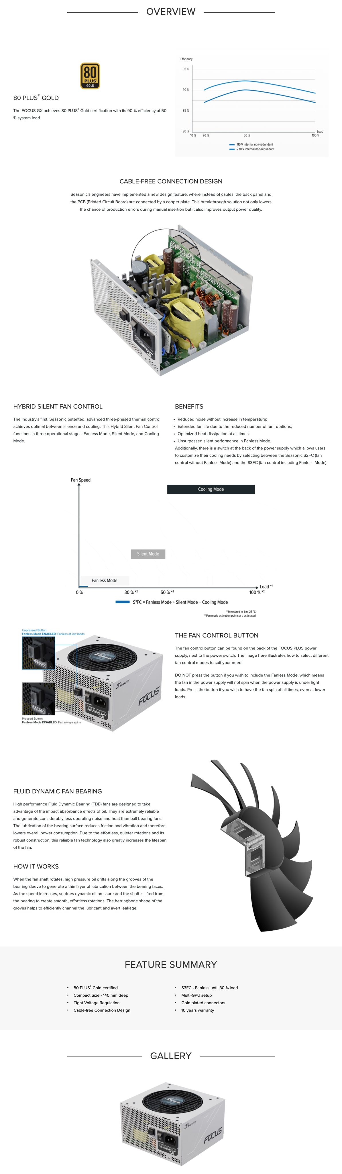 SEASONIC FOCUS GX (ONESEASONIC) WHITE EDITION GX-850 (SSR-850FX WHITE) 850W 80 view 10
