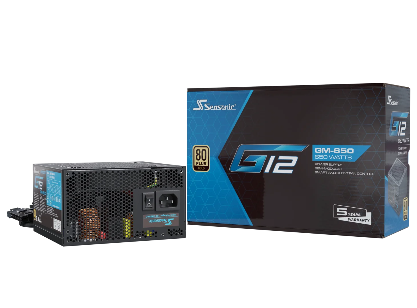 Seasonic 650W G12 V1.5 GM-650 Semi-Modular 80 PLUS Gold ATX PSU view 6