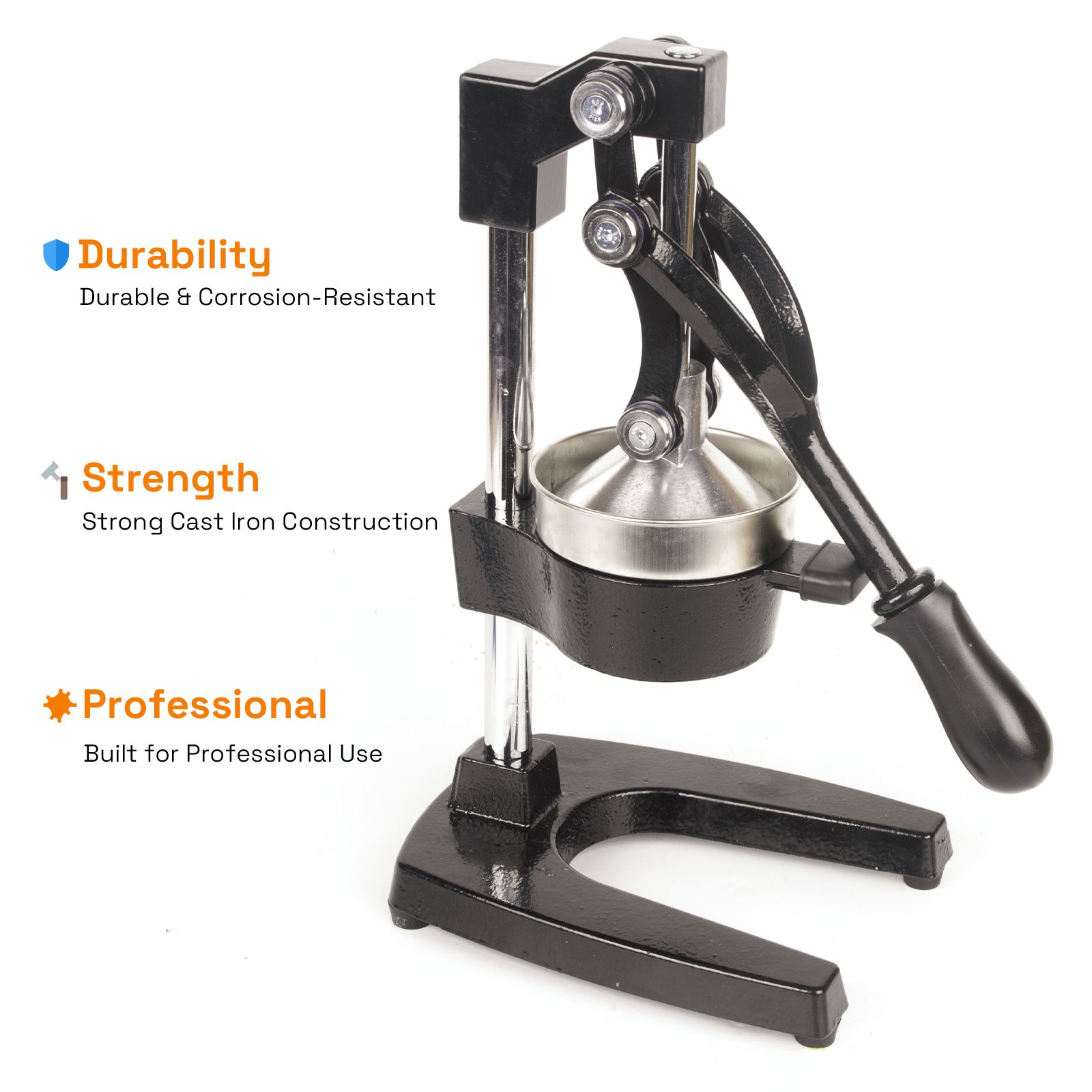 Heavy Duty Commercial Cast Iron Manual Juice Press Citrus Juicer for Oranges view 8