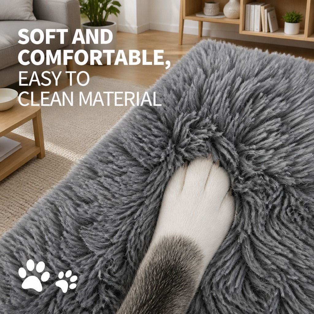 Pet Bed Dog Cat Calming Bed Sleeping Comfy Cave Washable Mat Extra Large 100cm view 5