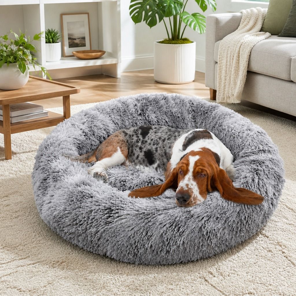 Pet Bed Dog Cat Calming Bed Sleeping Comfy Cave Washable Mat Extra Large 100cm view 12