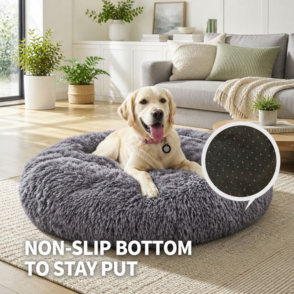 Pet Dog Cat Calming Bed Warm Soft Plush Sleeping Kennel Removable Washable 120cm view 9