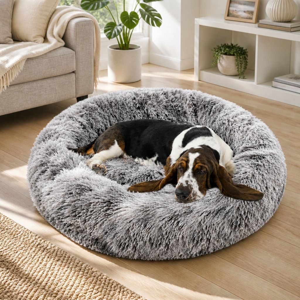 Pet Dog Cat Calming Bed Warm Soft Plush Sleeping Kennel Removable Washable 120cm view 12
