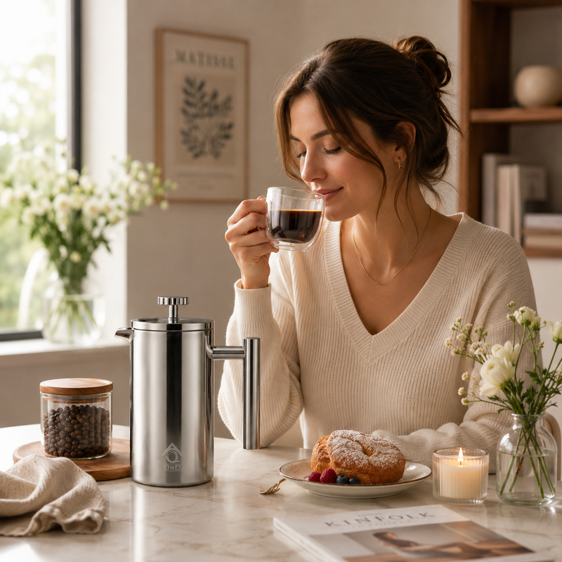 French Press Coffee Maker 1000m view 2