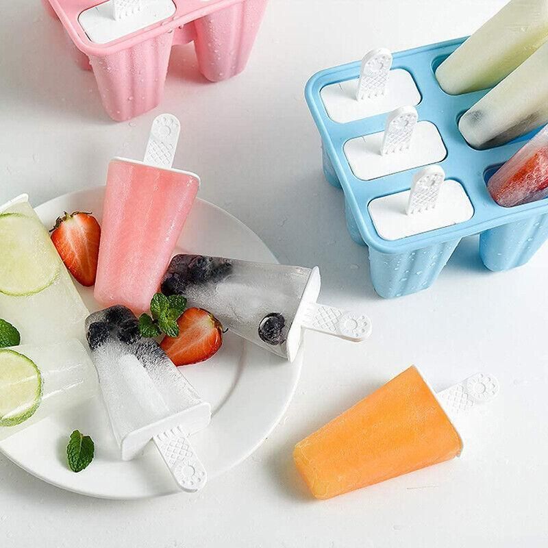 Silicone Ice Cream Mould Block Frozen Molds Icy Pole Jelly Popsicle - Pink-4Grid view 8
