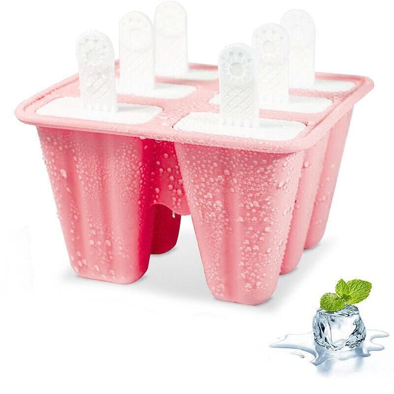 Silicone Ice Cream Mould Block Frozen Molds Icy Pole Jelly Popsicle - Pink-4Grid view 14