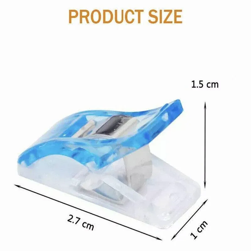 50Pcs Sewing Quilting Clips Wonder Craft Fabric Clamp DIY Colourful or Clear view 3