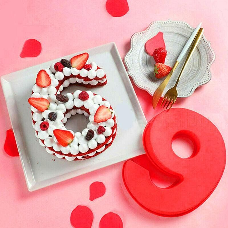 10 Inch Silicone Number Cake Mould Birthday Baking Pan Fondant Tools - 0 view 13