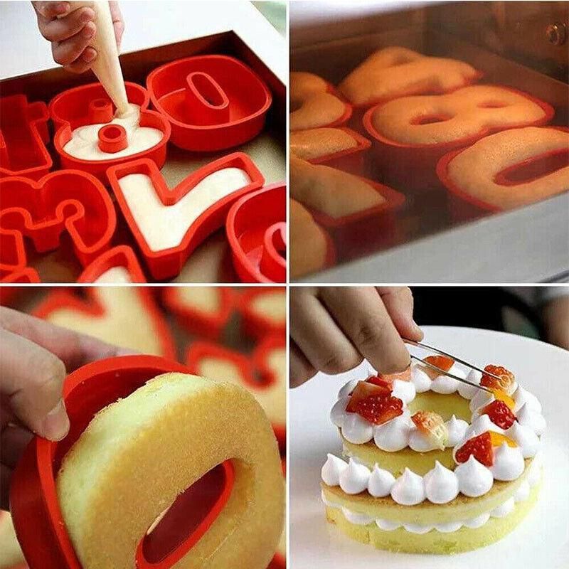 10 Inch Silicone Number Cake Mould Birthday Baking Pan Fondant Tools - 4 view 5