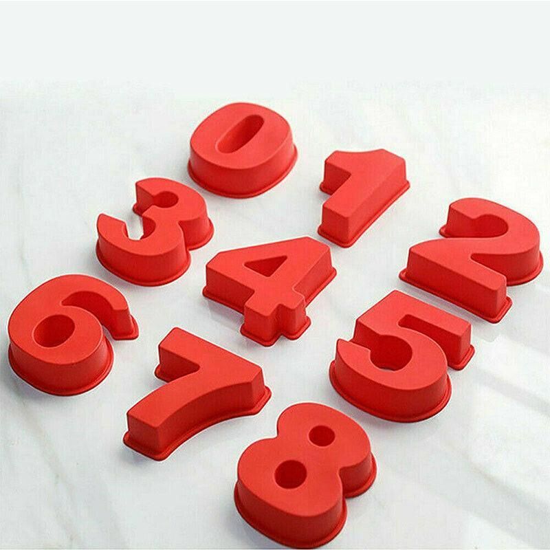 10 Inch Silicone Number Cake Mould Birthday Baking Pan Fondant Tools - 5 view 4