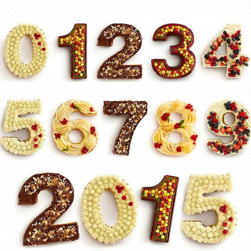 10 Inch Silicone Number Cake Mould Birthday Baking Pan Fondant Tools - 5 view 9