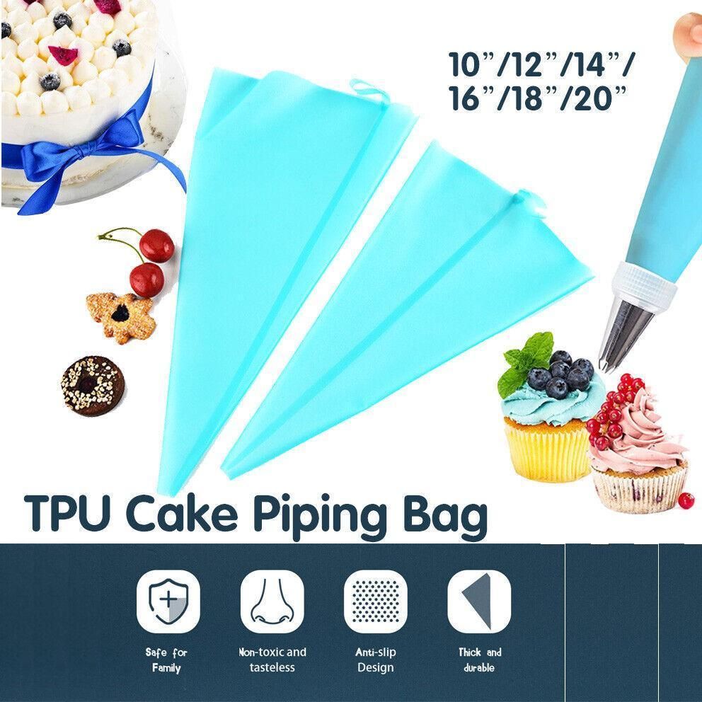 2/4PCS Reusable Silicone Pastry Bag DIY Icing Bags Cream Cake Decorating - 2 view 2