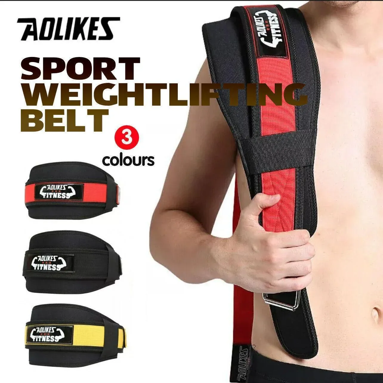 Fitness Weight Lifting Belt Barbell Dumbell Training Back Support Men Women XL view 2