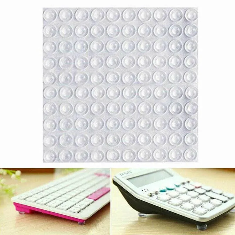 100PCS Clear Silicone Bumper Pads Self Adhesive Door Drawer Cabinet Furniture view 8