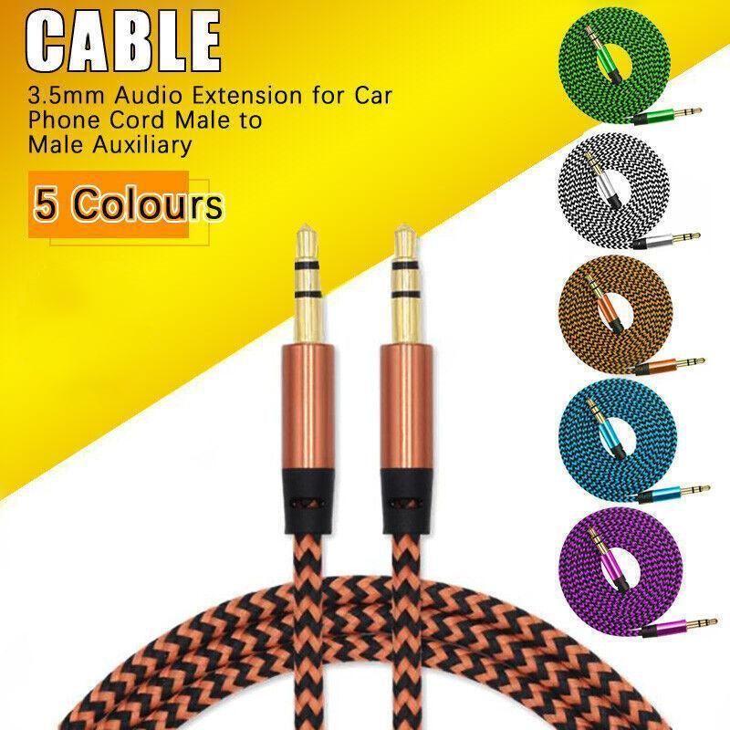 AUX Cable 3.5mm Stereo Audio Input Extension Male to Male Auxiliary Car Cord view 2