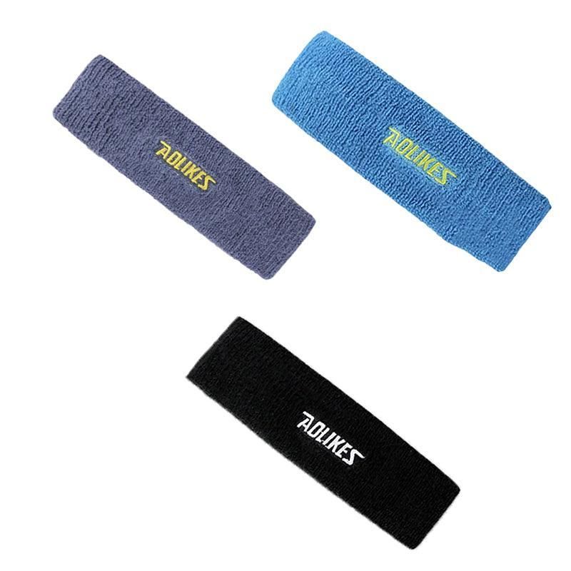 Aolikes Headbands Sweatband Cotton Hair Gym Yoga Stretch Sport Sweat Band - Yellow view 5