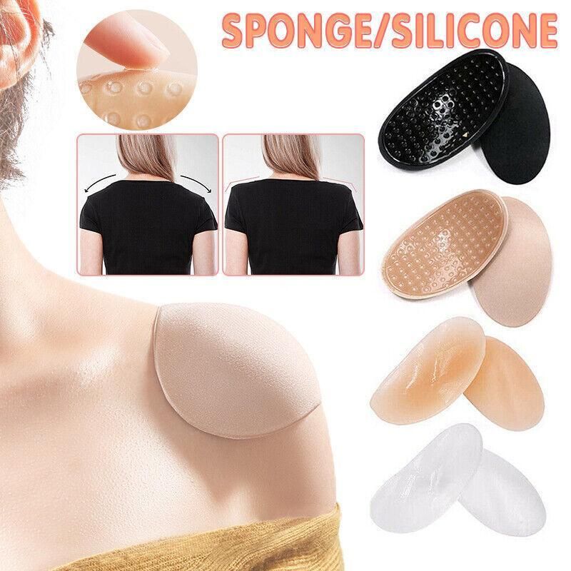 2Pcs Soft Anti-Slip Invisible Shoulder Pads Naturally Increased Silicone view 2