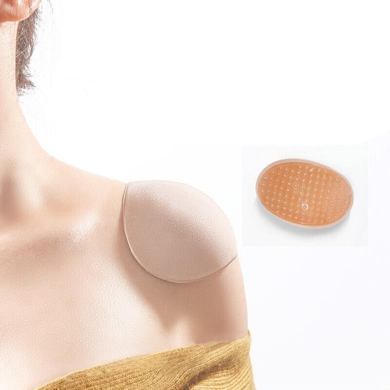 2Pcs Soft Anti-Slip Invisible Shoulder Pads Naturally Increased Silicone view 3