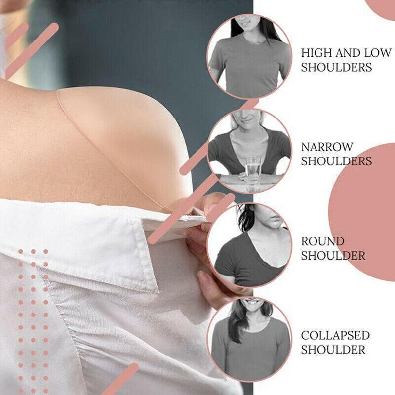 2Pcs Soft Anti-Slip Invisible Shoulder Pads Naturally Increased Silicone view 5