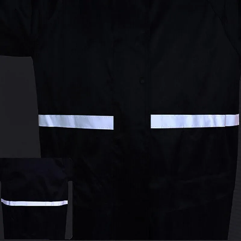 Unisex Waterproof Raincoat XL Size Lightweight Hooded Long Work Outdoor view 5