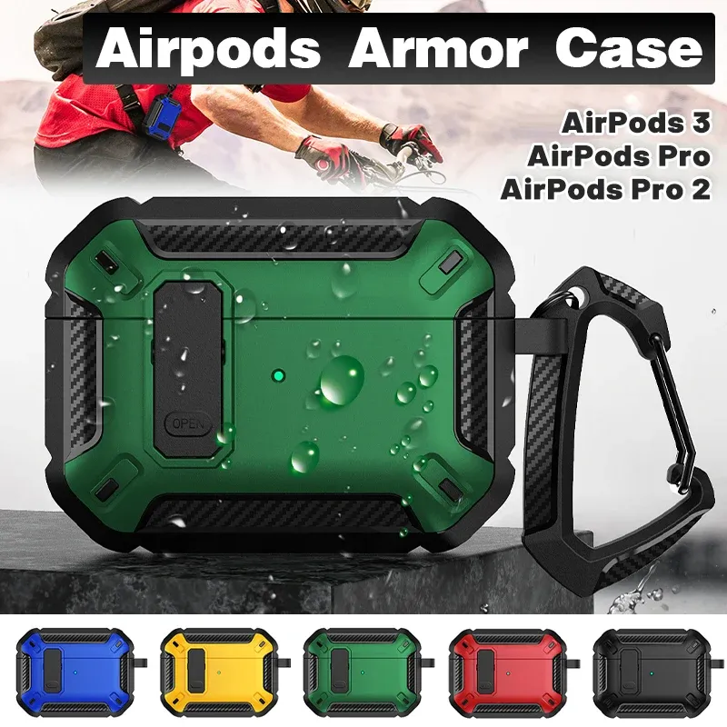 For Apple AirPods pro and pro2 Case Armor Earphone Heavy Duty Shockproof Cover view 2