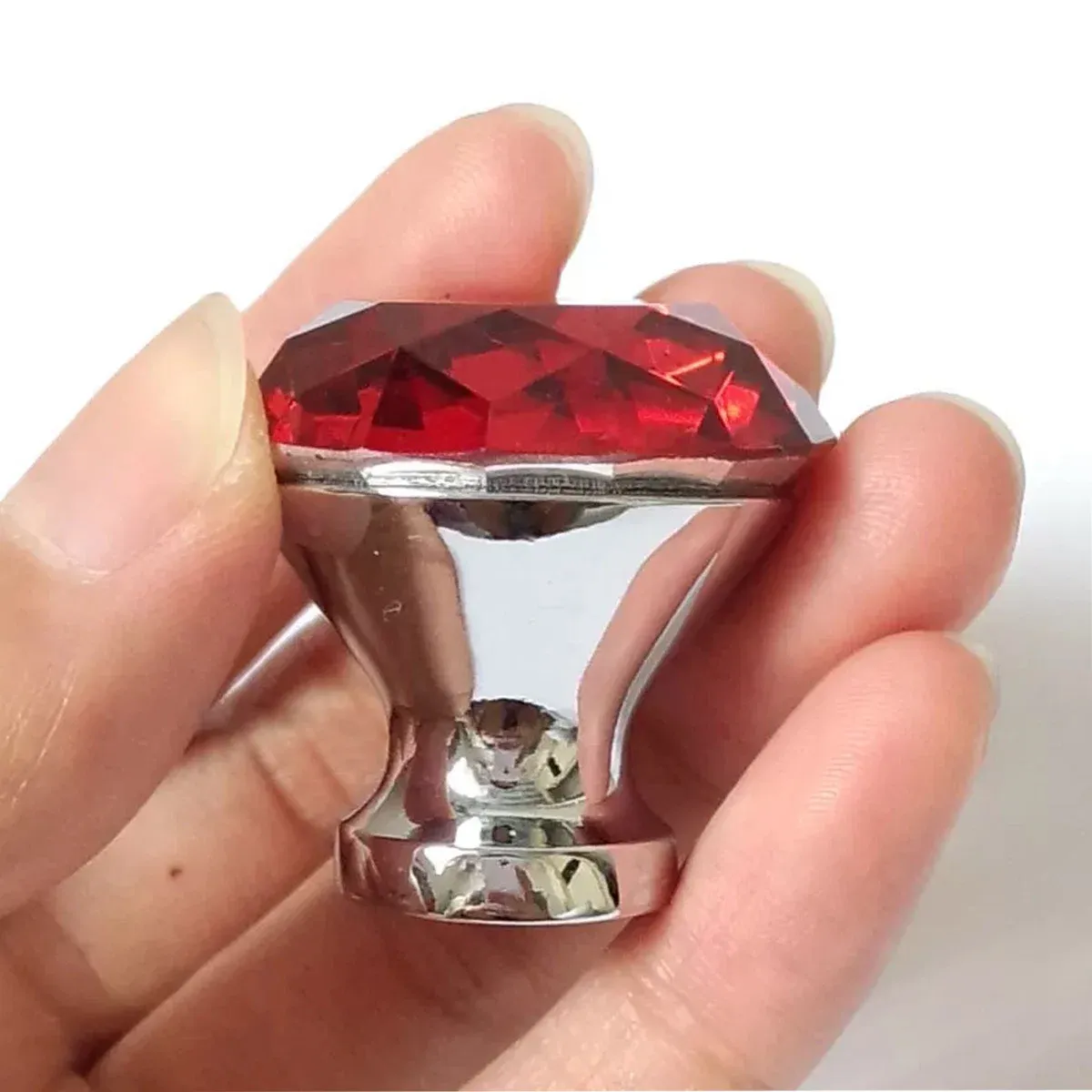 Door Knobs Handles Clear Crystal Diamond Glass Kitchen Cupboard Cabinet Pulls view 15