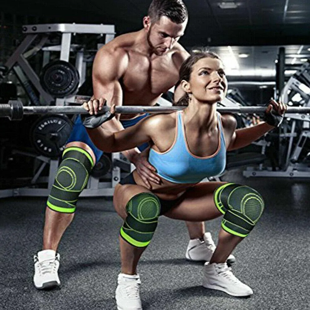 3D Weaving Knee Brace Breathable Sleeve Support Running Jogging Joint Pain Leg view 4