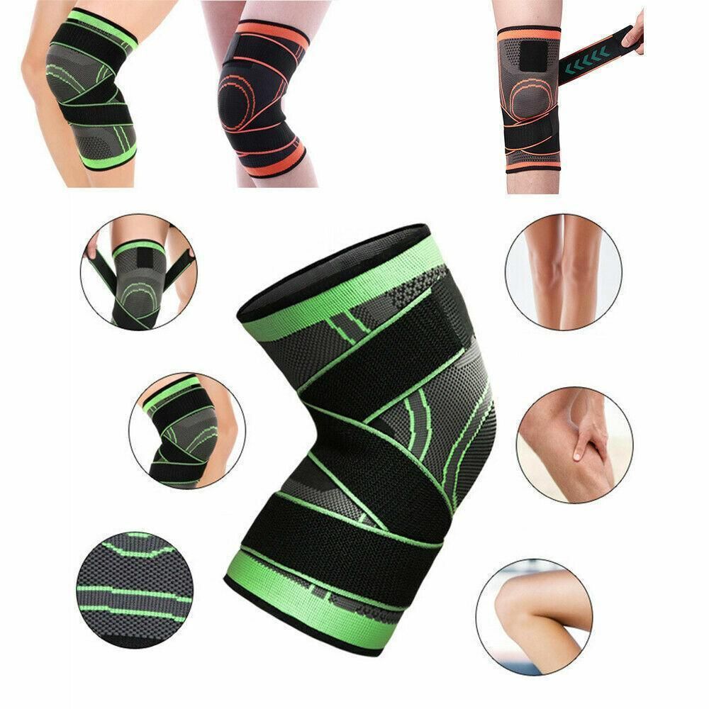 3D Weaving Knee Brace Breathable Sleeve Support Running Jogging Joint Pain Leg view 7