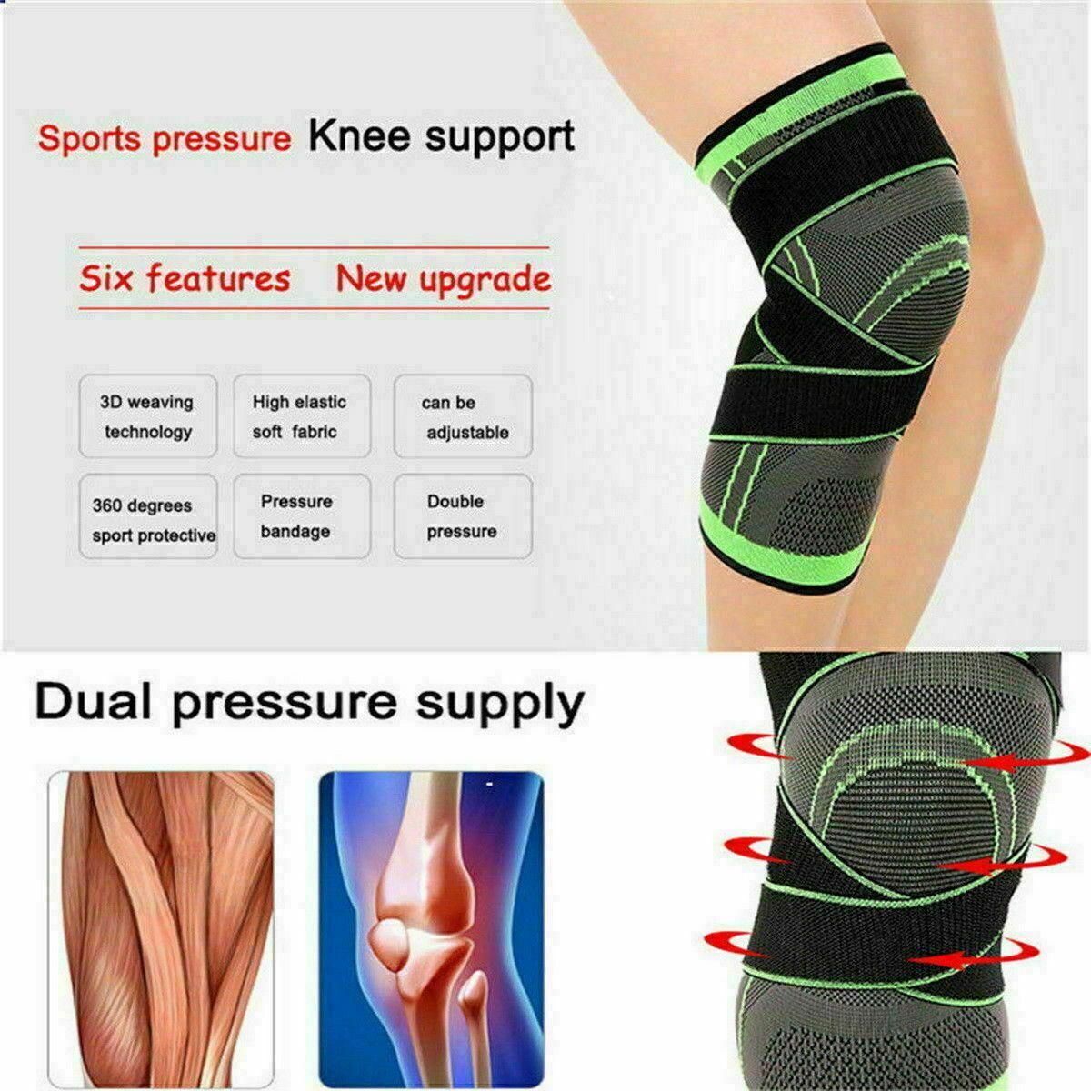 3D Weaving Knee Brace Breathable Sleeve Support Running Jogging Joint Pain Leg view 7