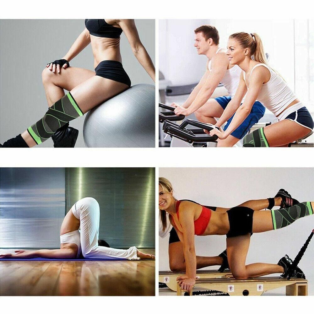 3D Weaving Knee Brace Breathable Sleeve Support Running Jogging Joint Pain Leg view 11