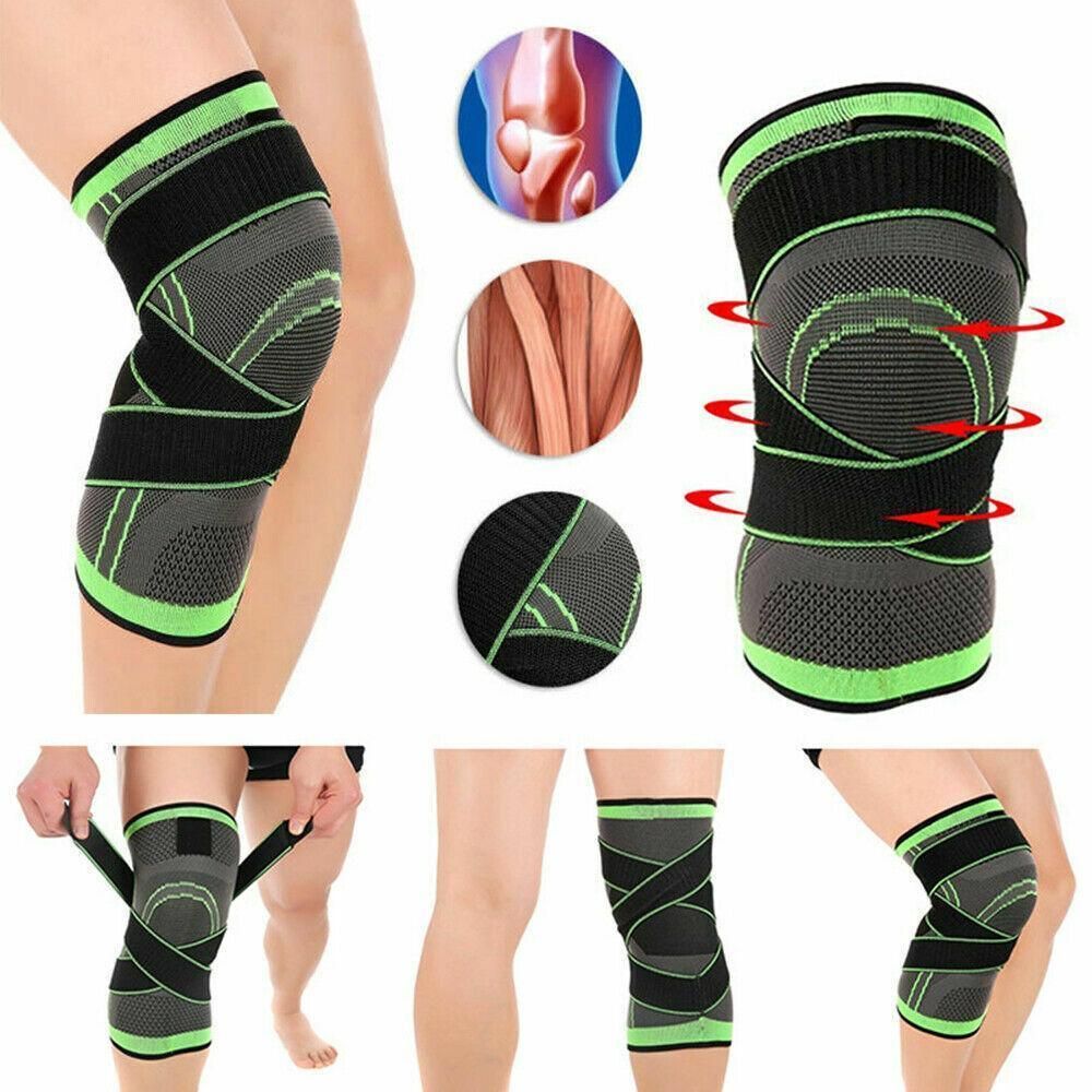 3D Weaving Knee Brace Breathable Sleeve Support Running Jogging Joint Pain Leg view 6