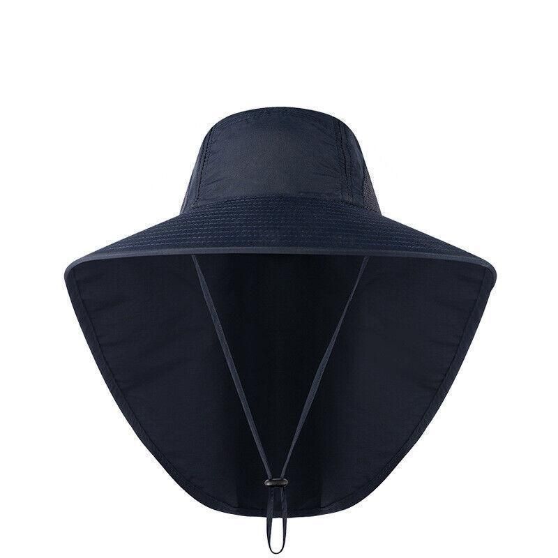 1x Neck Flap Cap Unisex Outdoor Sport Fishing Hat Sun Protection Wide Brim