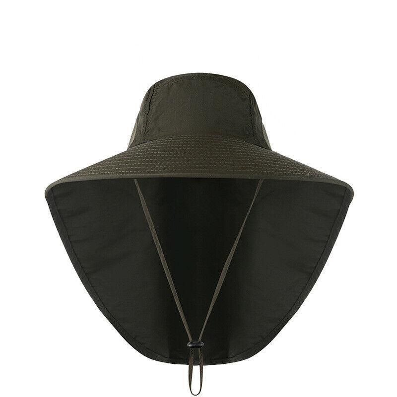 1x Neck Flap Cap Unisex Outdoor Sport Fishing Hat Sun Protection Wide Brim view 14