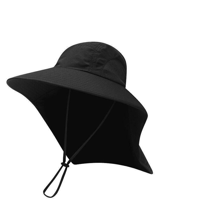 1x Neck Flap Cap Unisex Outdoor Sport Fishing Hat Sun Protection Wide Brim