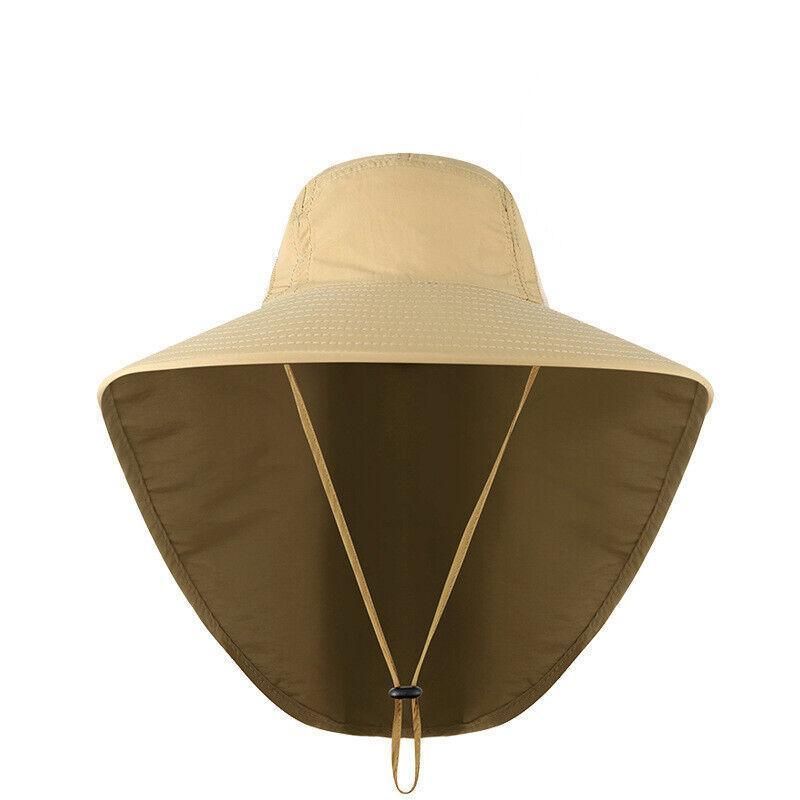 1x Neck Flap Cap Unisex Outdoor Sport Fishing Hat Sun Protection Wide Brim