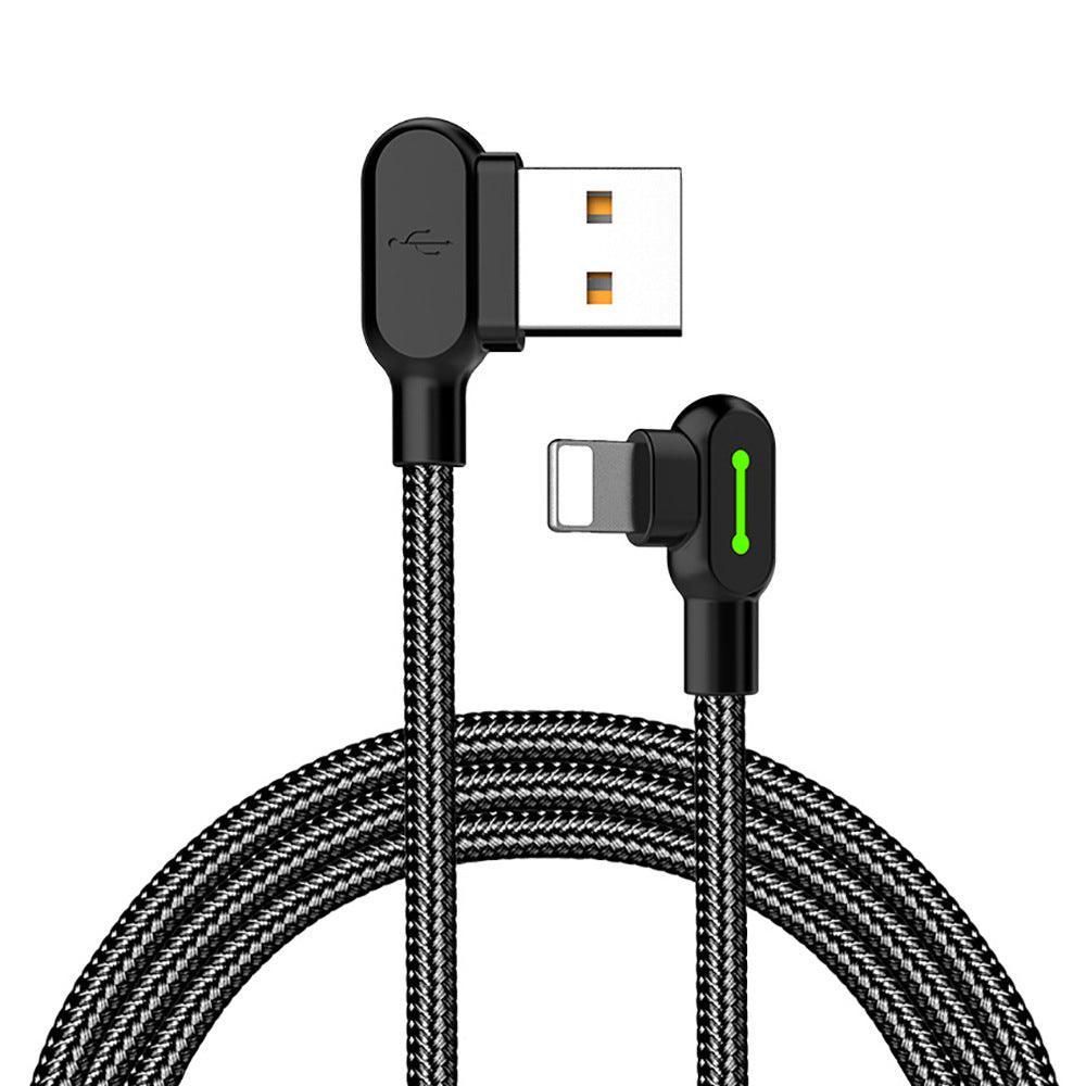 Mcdodo Fast Usb Cable Heavy Duty Charging Syn Charger Iphone 90 Degree Angle view 3