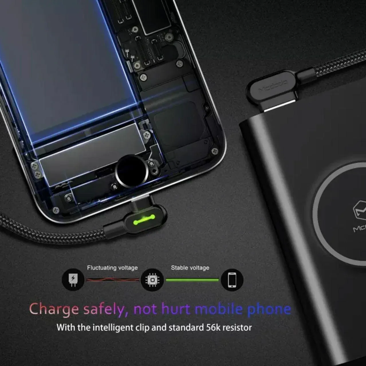 Mcdodo Fast Usb Cable Heavy Duty Charging Syn Charger Iphone 90 Degree Angle - 3m view 5