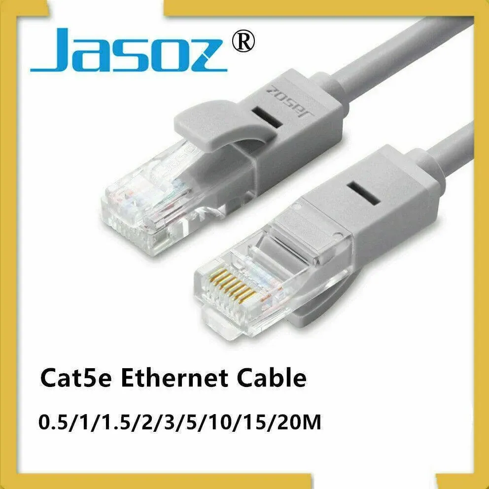 Jasoz Cat5E Ethernet Network Cable Lan Router Internet Patch 1 2 3 5 10 15 20M view 2