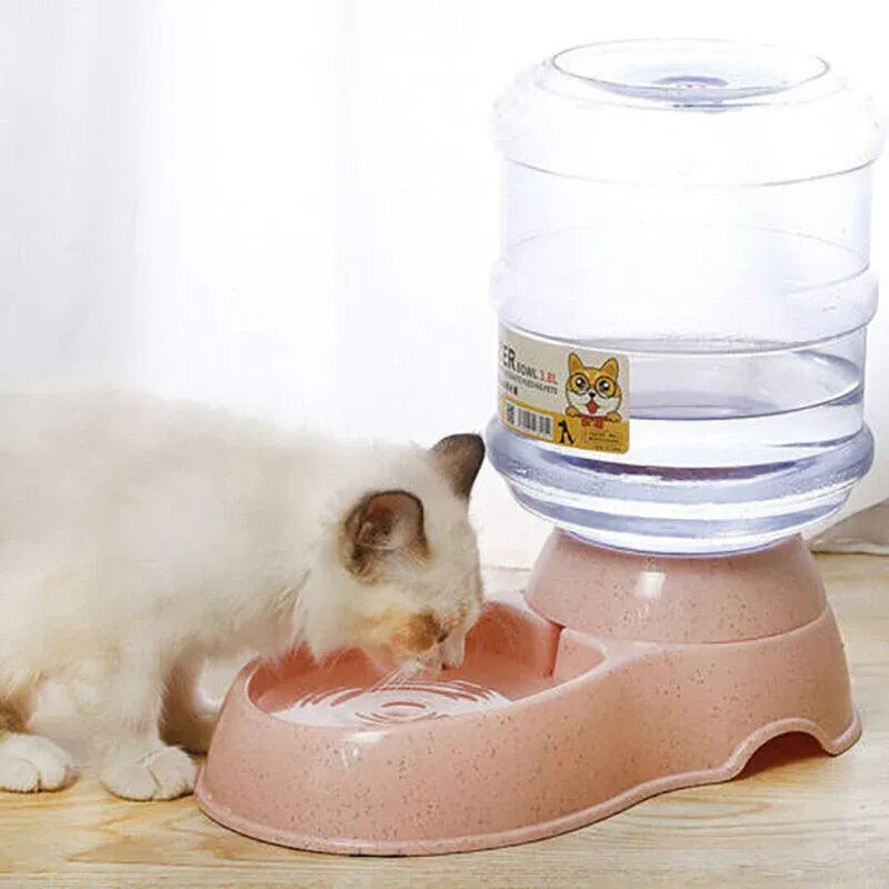 Automatic 3.8L Water Feeder Pet Dog Cat Puppy Dispenser Feeder Bowl Bottle - Blue view 2