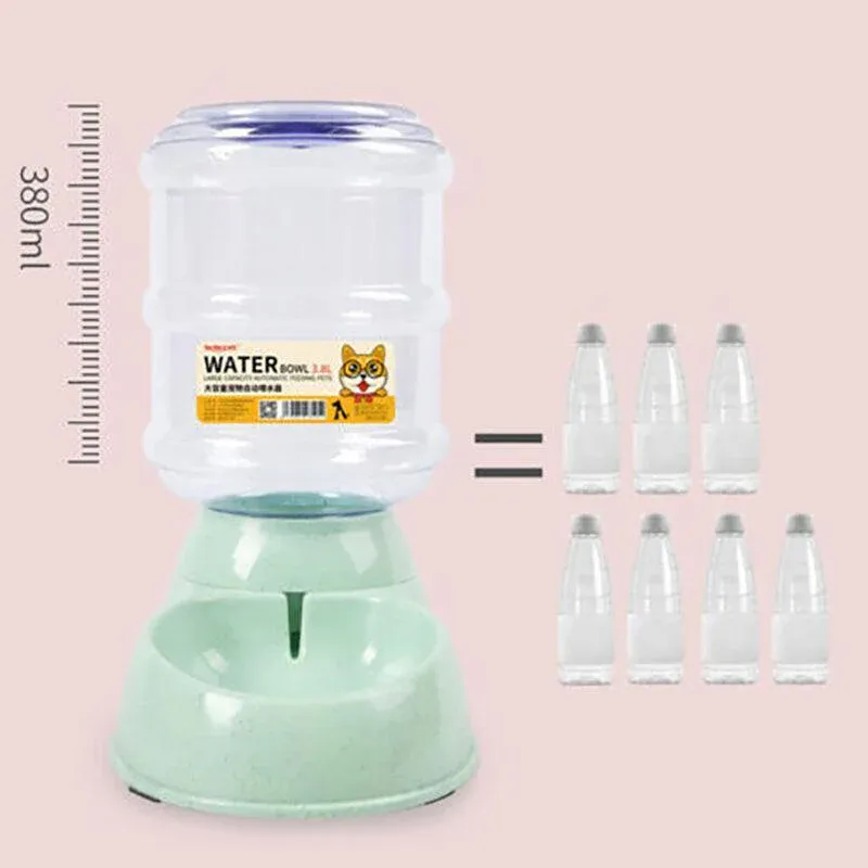 Automatic 3.8L Water Feeder Pet Dog Cat Puppy Dispenser Feeder Bowl Bottle - Blue view 4