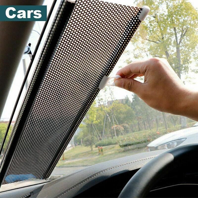Silver Roller Blinds Suction Cup Sunshade Blackout Curtains Car Home Window view 3