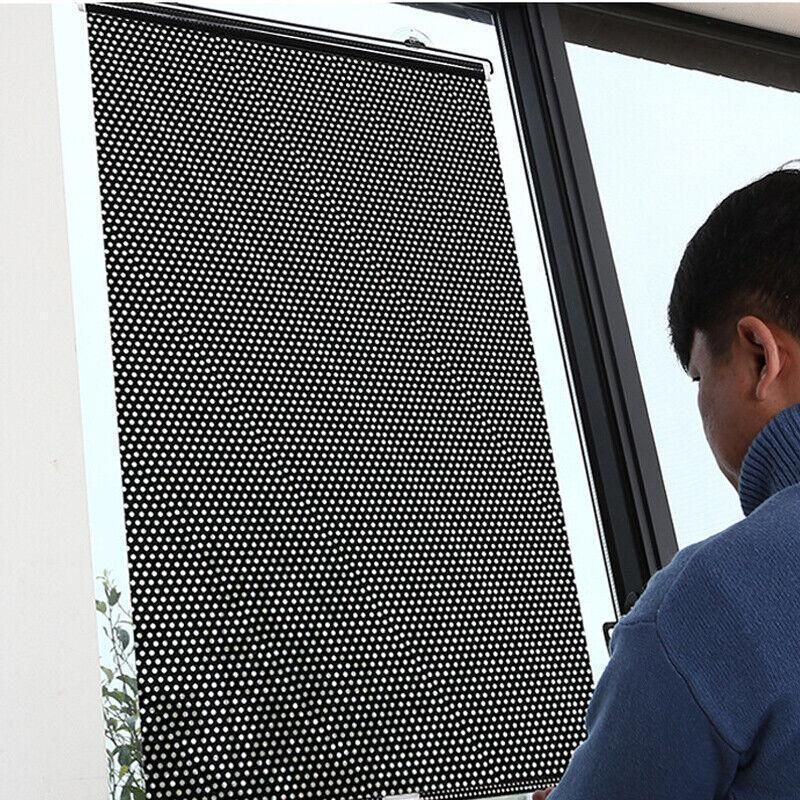 Silver Roller Blinds Suction Cup Sunshade Blackout Curtains Car Home Window view 8