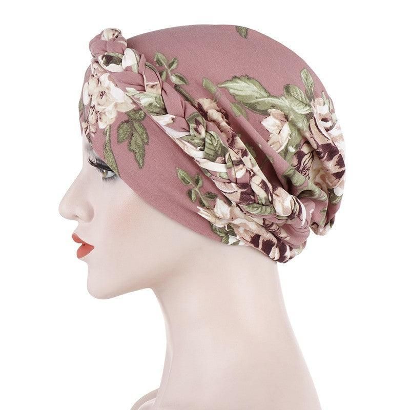 Women Floral Turban Head Wrap Cap Comfortable Chemo Headscarf Headwear - Pink view 9