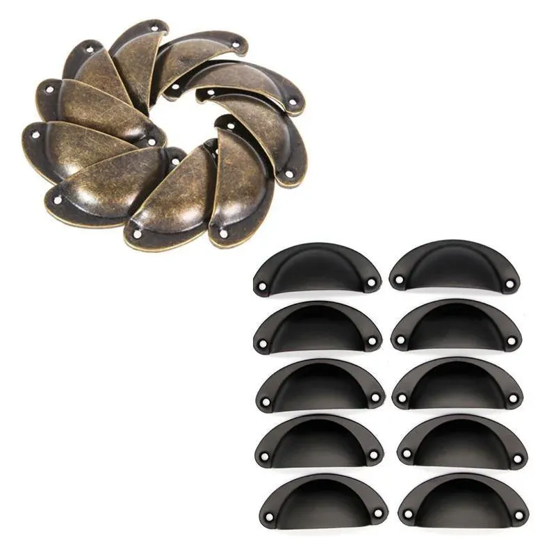 30X Modern Cup Cabinet Handle Knob Drawer Furniture Door Pull Shell Cupboard view 3
