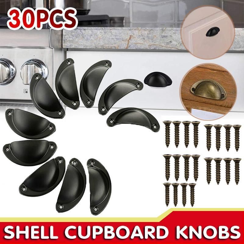 30X Modern Cup Cabinet Handle Knob Drawer Furniture Door Pull Shell Cupboard view 13