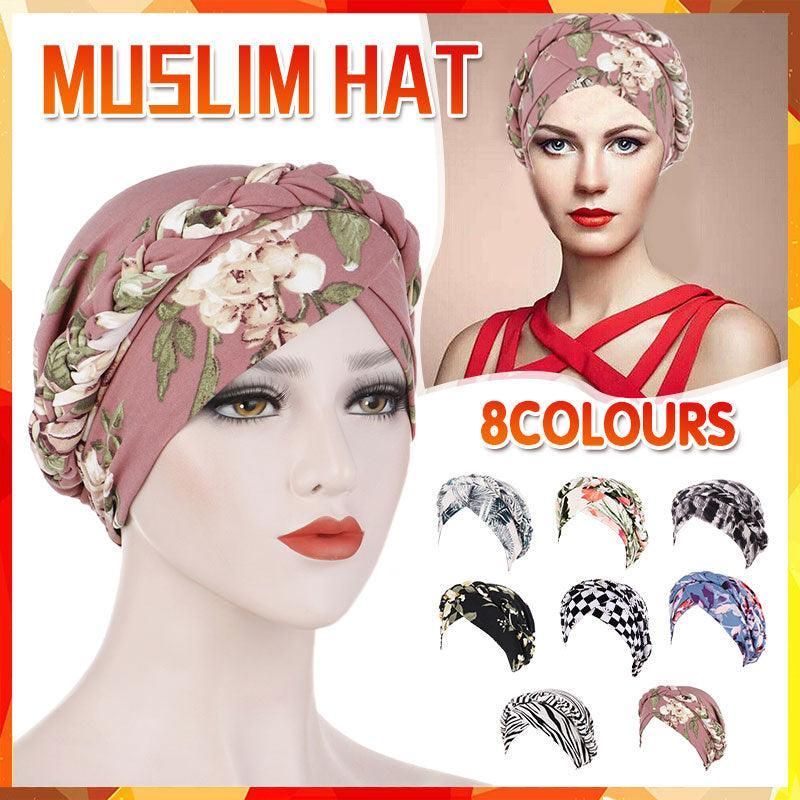 Women Floral Turban Head Wrap Cap Comfortable Chemo Headscarf Headwear - Beige view 2