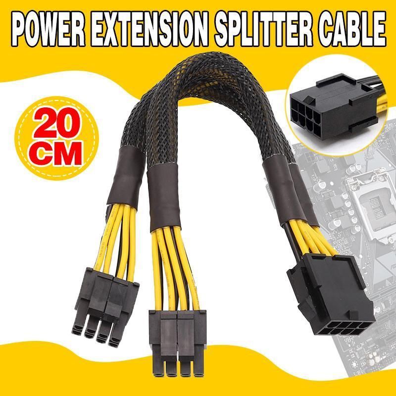 8Pin ATX 12v CPU EPS Power Extension Splitter Cable Adapter Motherboard copper — image 1