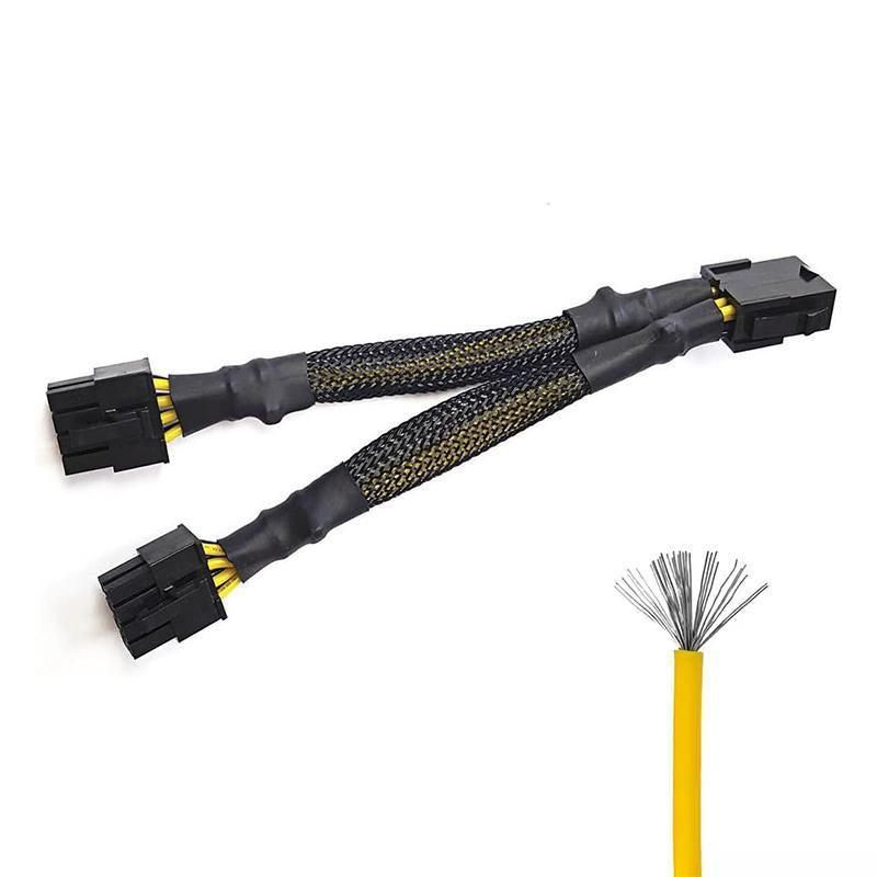 8Pin ATX 12v CPU EPS Power Extension Splitter Cable Adapter Motherboard copper view 6